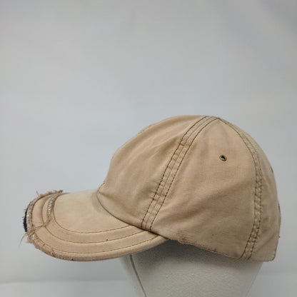 Unbranded Slideback Hat Tan One Size Adjustable Solid Blank Vent Holes