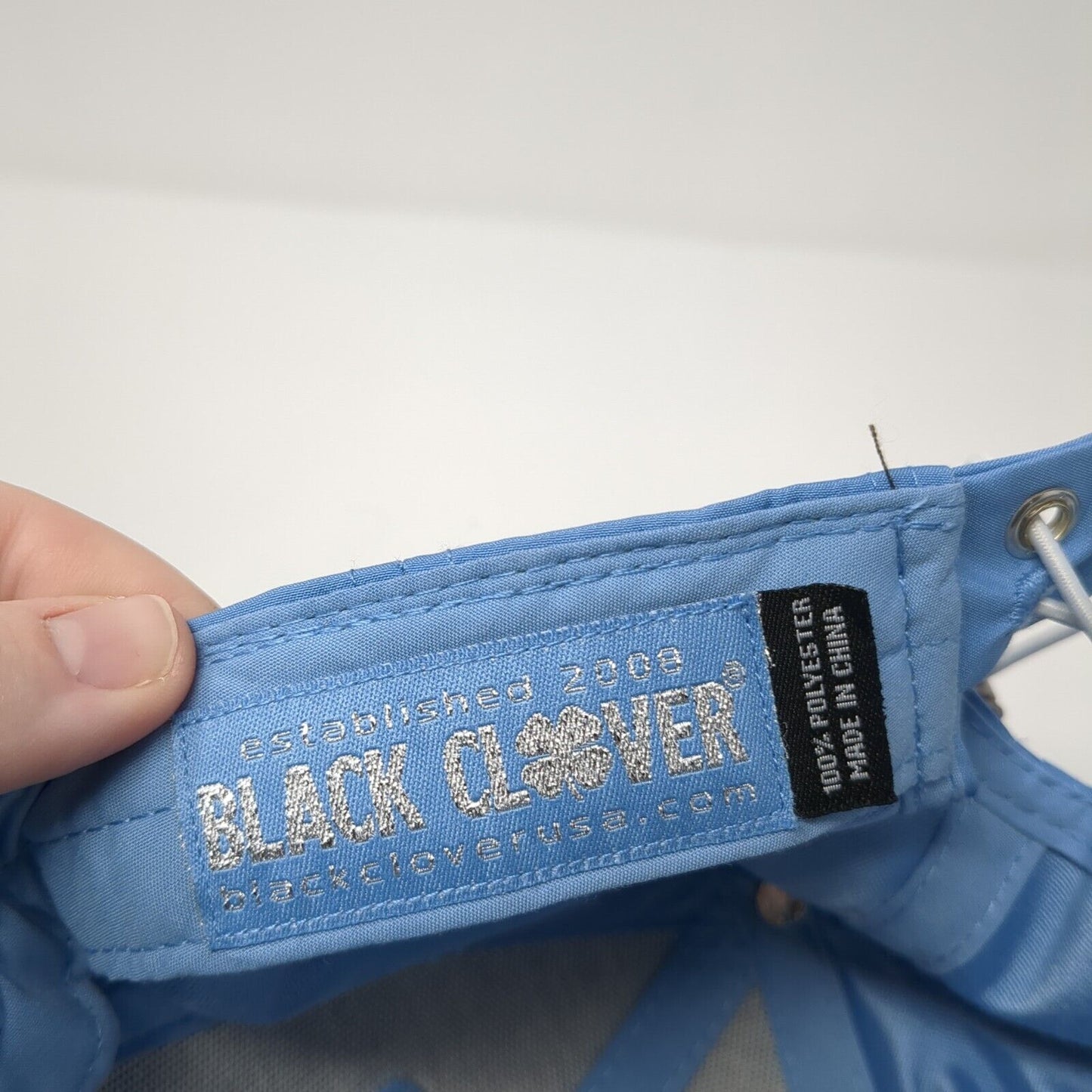 Black Clover Toggle Back Hat Blue One Size Adjustable Solid Live Lucky