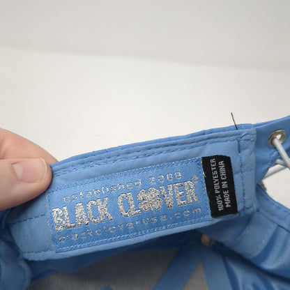 Black Clover Toggle Back Hat Blue One Size Adjustable Solid Live Lucky