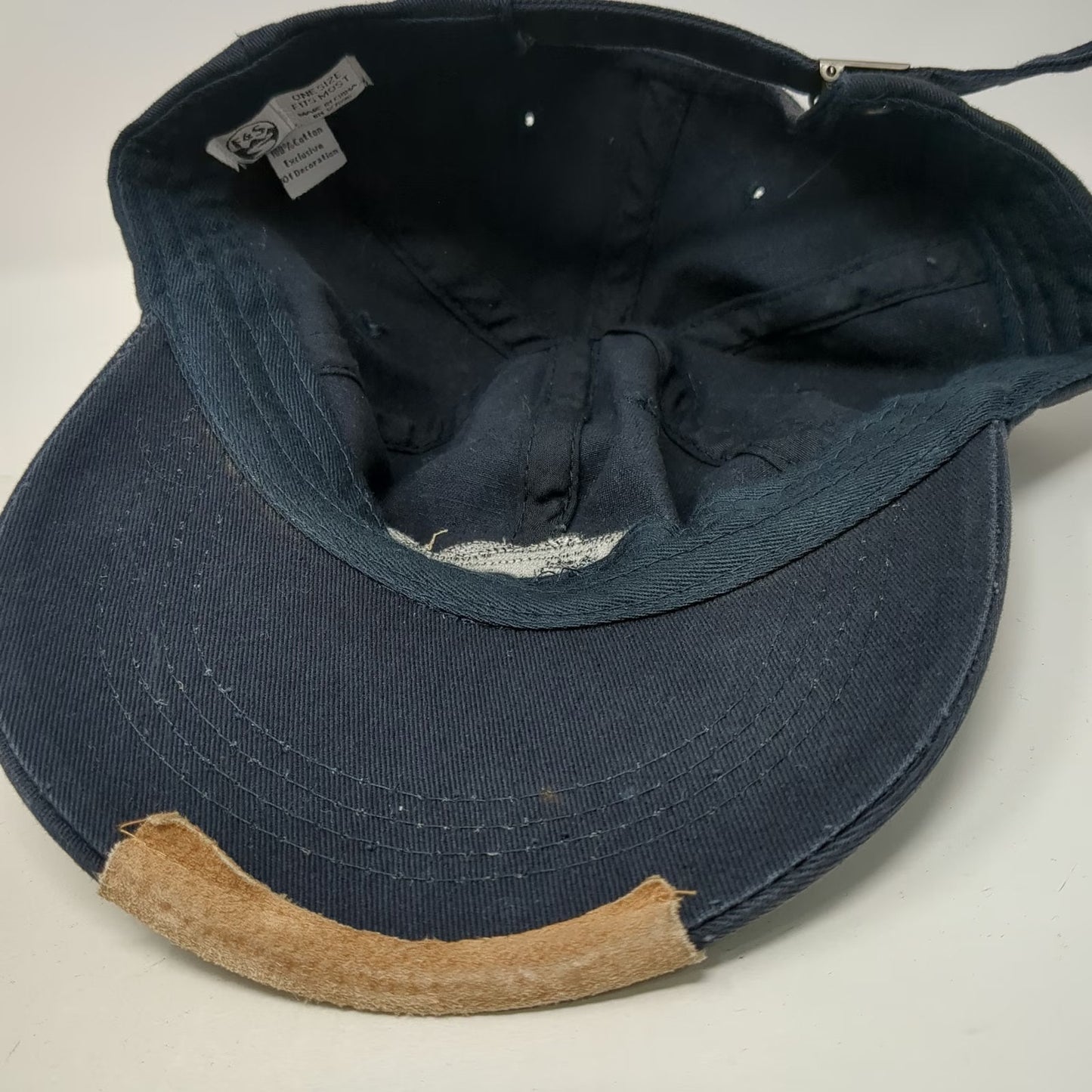 Field & Stream Baseball Cap Blue One Size Embroidered Fish Bass Slideback Hat