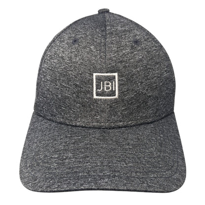 JBI Fitted Hat Gray Medium Embroidered Vent Holes New Era 39Thirty