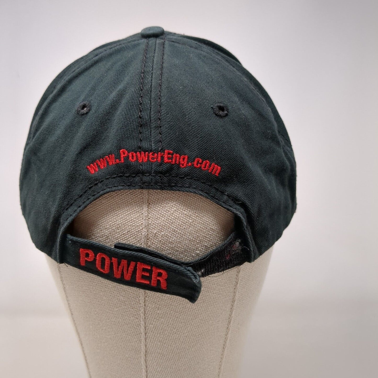 Power Engineers MAX Strapback Hat Black OSFA Embroidered Triple Crown