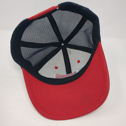 USA Flag Snapback Mesh Back Trucker Hat Multicolor One Size Adjustable