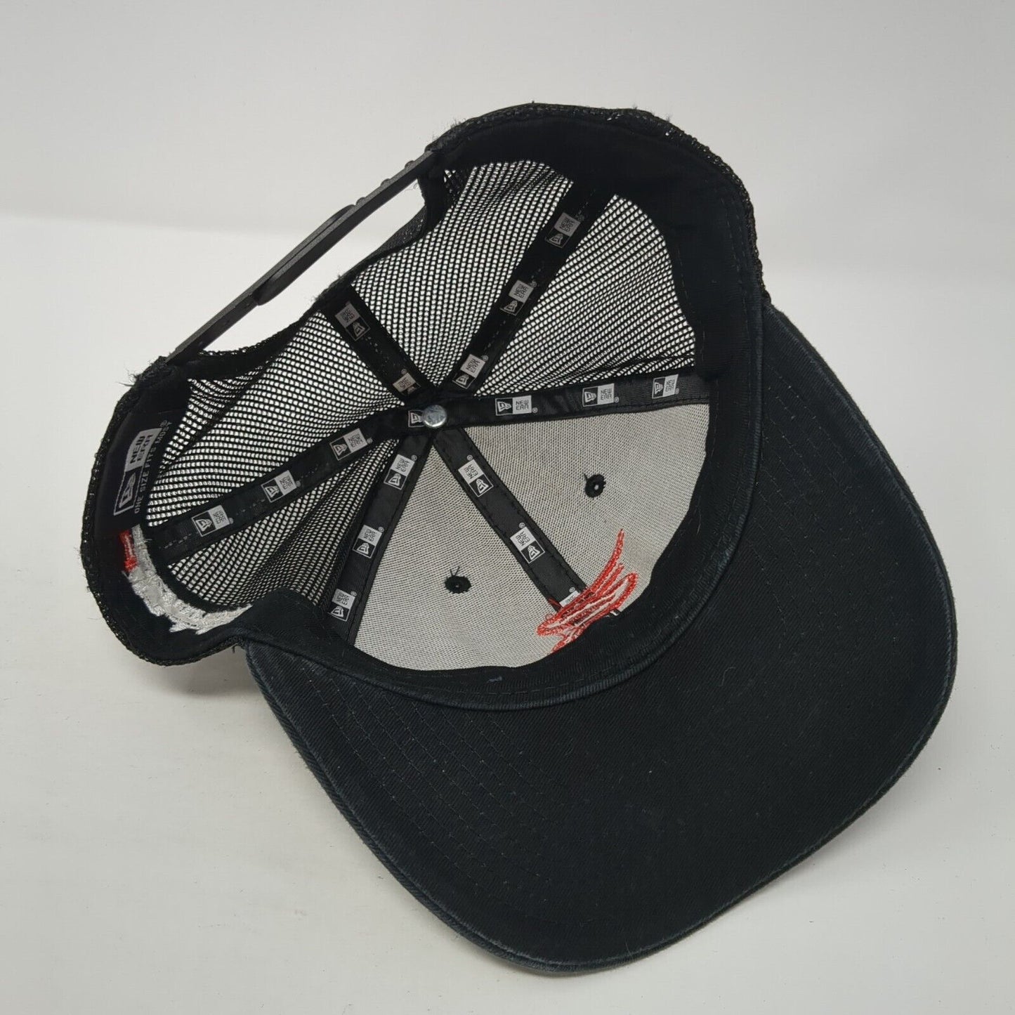 Rebel Rock Racing Snapback Trucker Hat Black One Size Solid New Era