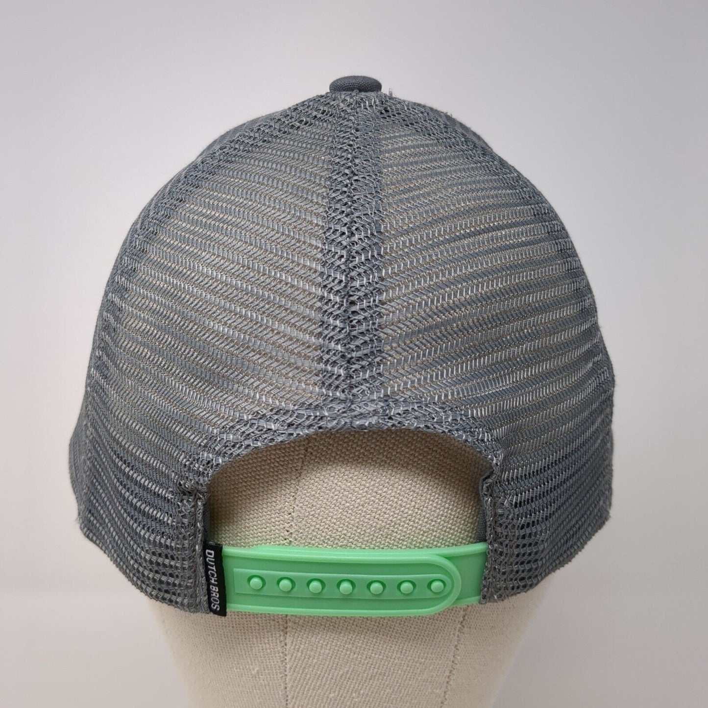 Dutch Bros Coffee Snapback Trucker Hat Gray One Size Adjustable Mesh Back