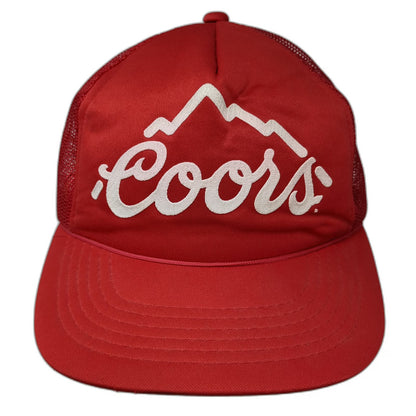 Staton Wholesale Coors Beer Red Trucker Hat Mesh Snapback Foam Mountain Vintage