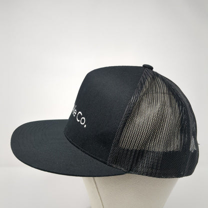 Cookie Co. Snapback Trucker Hat Black One Size Mesh Back Embroidered
