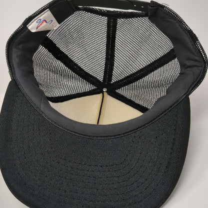 Otto Black One Size Trucker Hat G&L Metal Fab Snapback Mesh Rope American Falls