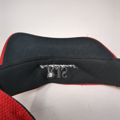 RJS Invitational Strapback Sun Visor Hat Red One Size Fahrenheit