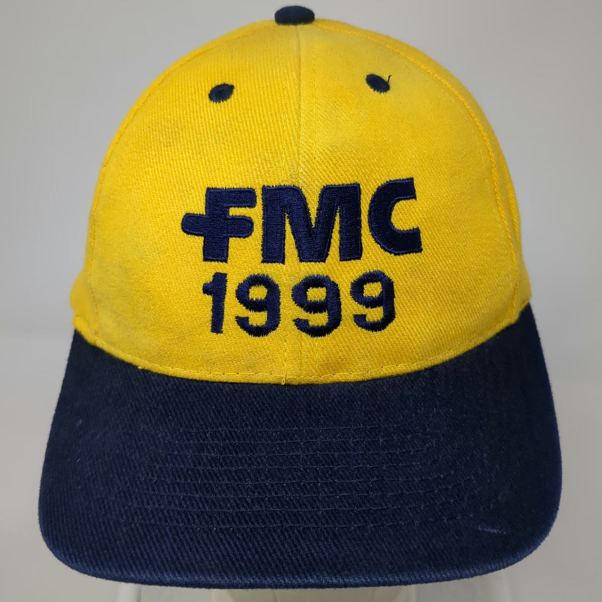 OTTO Baseball Cap Yellow Blue One Size FMC 1999 Embroidered Slideback Strap Hat