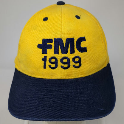 OTTO Baseball Cap Yellow Blue One Size FMC 1999 Embroidered Slideback Strap Hat