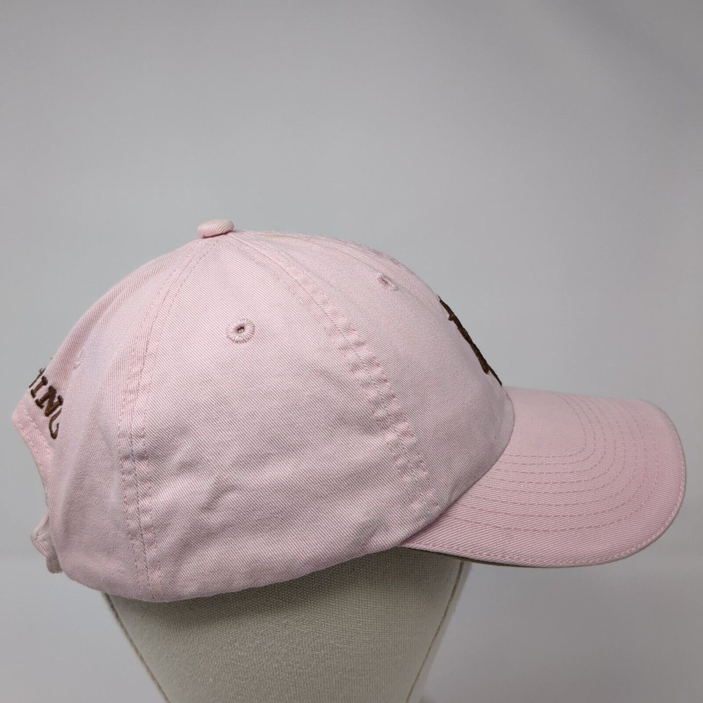 Browning Logo Strapback Hat Pink One Size Adjustable Solid Vent Holes