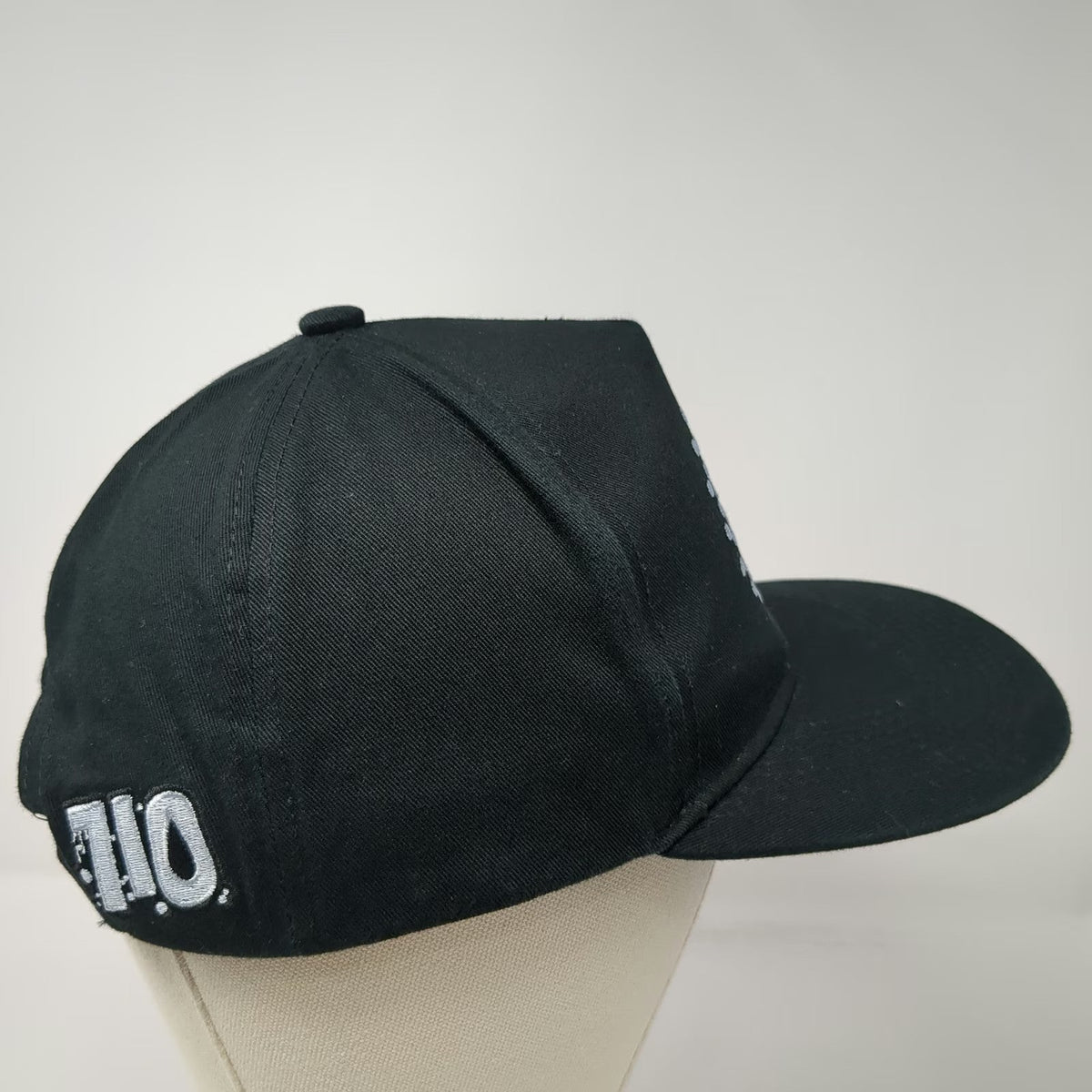 Trulieve 710 Black 5 Panel One Size Snapback Cotton Hat Embroidered Mandala Logo