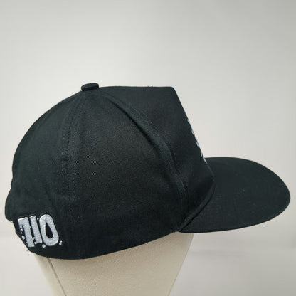 Trulieve 710 Black 5 Panel One Size Snapback Cotton Hat Embroidered Mandala Logo