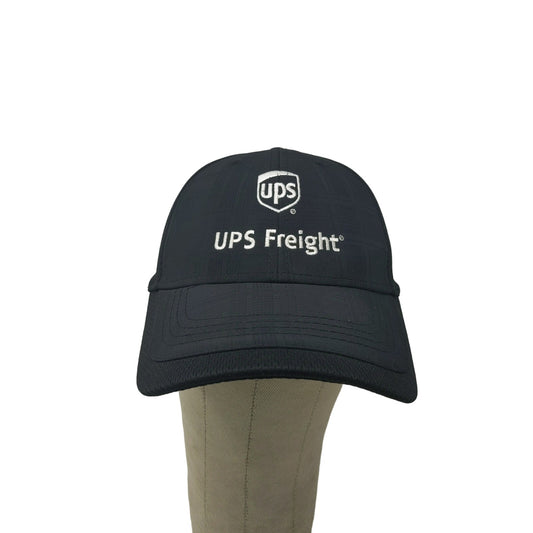 UPS Freight Strapback Hat Embroidered Logo Spell Out Black OSFM Adjustable