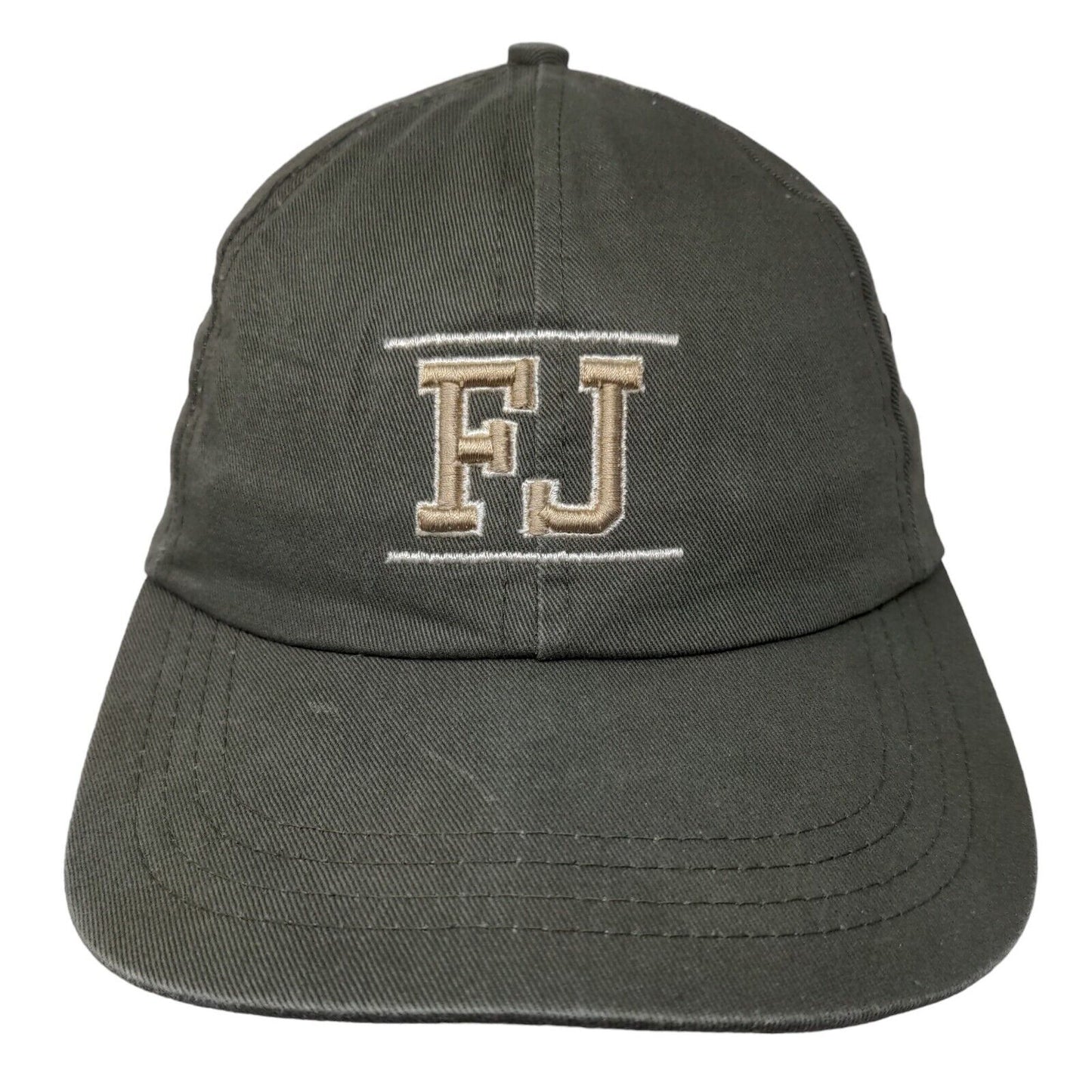 Footjoy Men's Slideback Hat Brown Green Embroidered FJ Logo Made USA