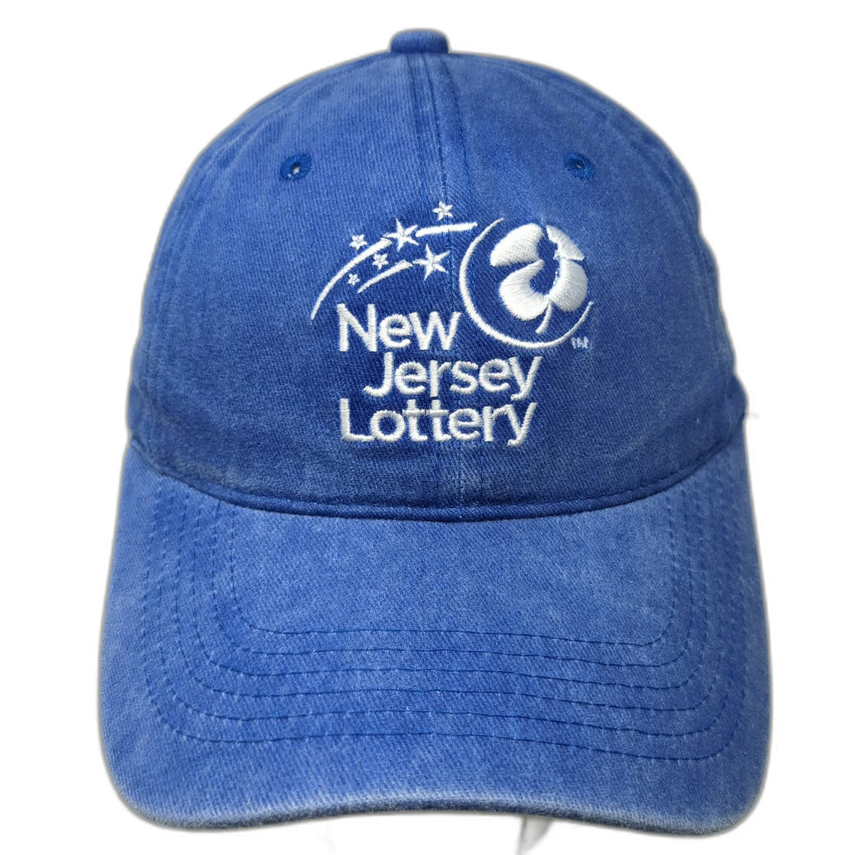 New Jersey Lottery Embroidered Logo Blue Baseball Cap One Size Adjustable Hat