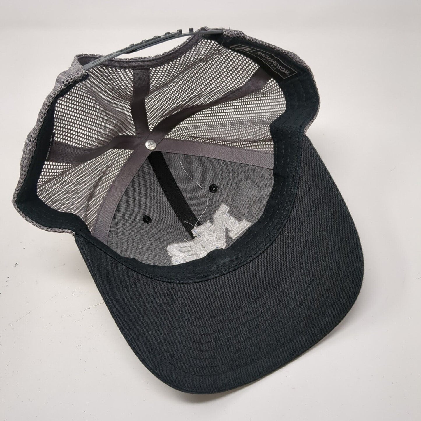 NB Snapback Trucker Hat Black OSFA Adjustable Embroidered Mesh Back Richardson