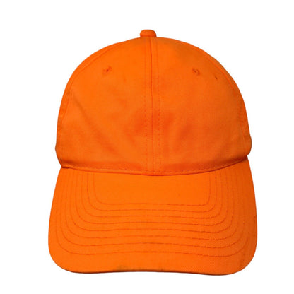 Signatures Snapback Hat Orange OSFM Adjustable Solid 6 Panel Blank