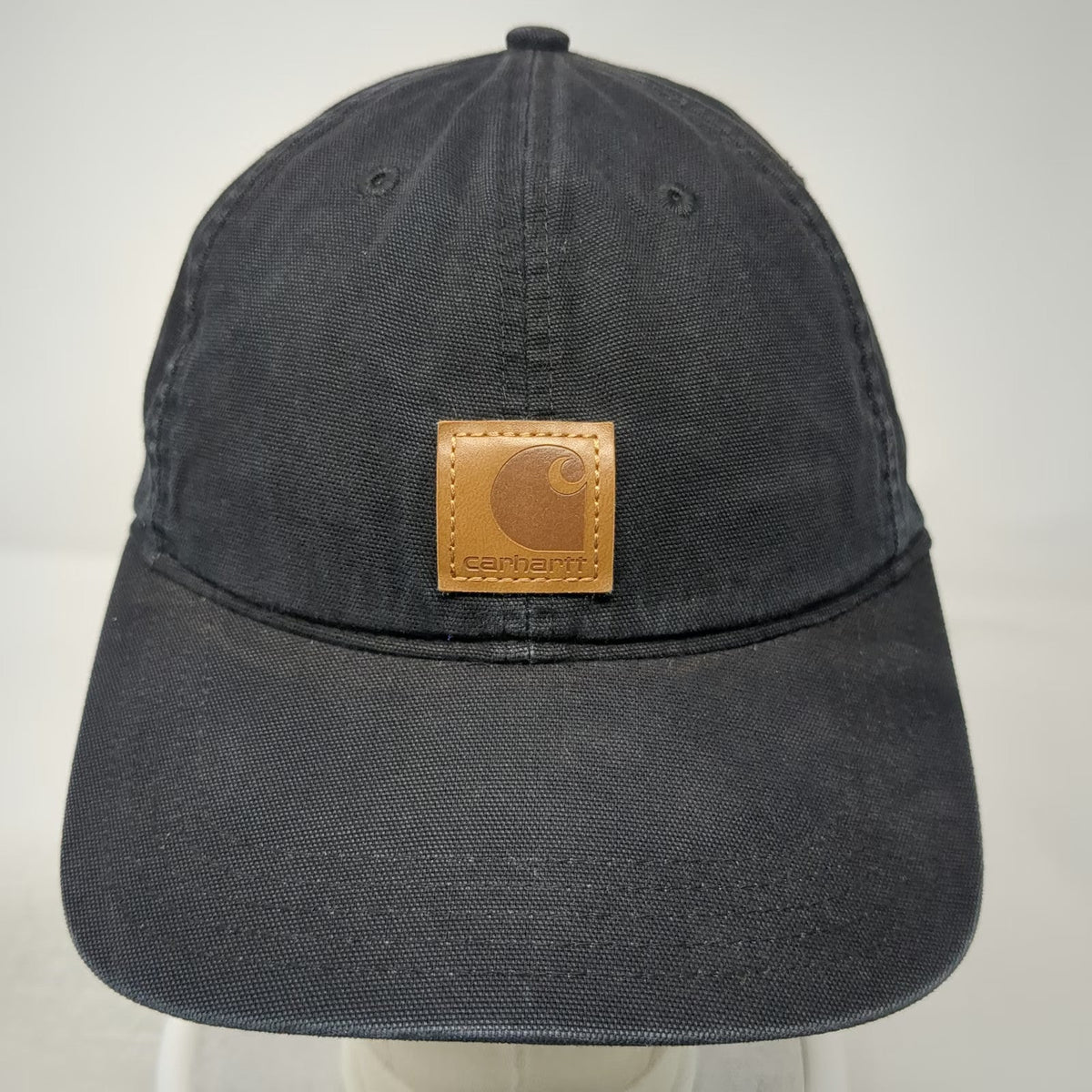 Carhartt Baseball Cap Black One Size Strapback Canvas Logo Patch Workwear Hat