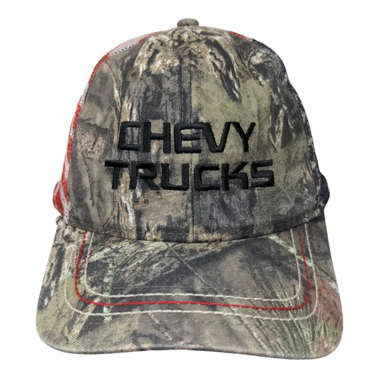 Chevy Trucks Snapback Trucker Hat Multicolor OSFM Patriotic Mesh Outdoor Cap