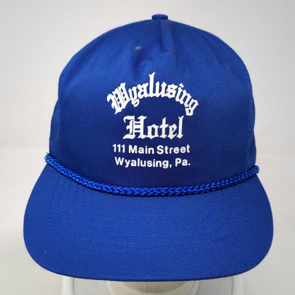 Otto Cap 5 Panel Blue One Size Hat Wyalusing Hotel PA Braided Rope Adjustable
