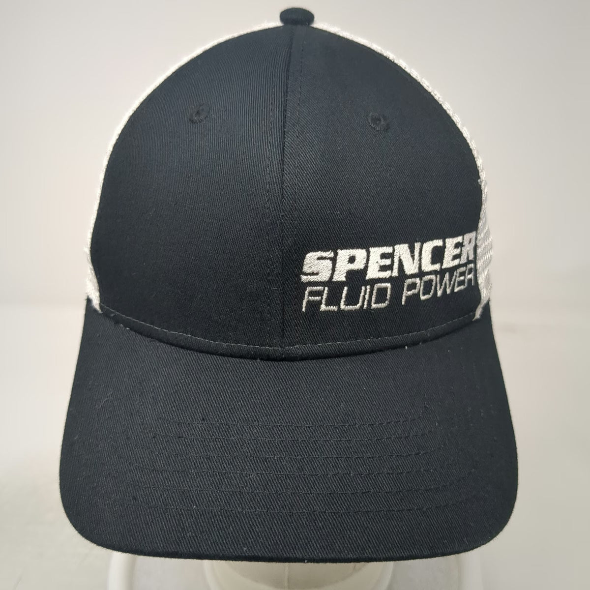 Cap America Baseball Cap Black M Spencer Fluid Power Eaton Mesh Back Stretch Hat