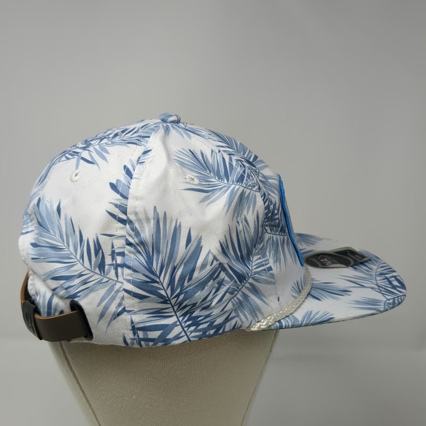 Imperial 5 Panel White Blue One Size Rope Rustic Tap Texas License Plate Hat
