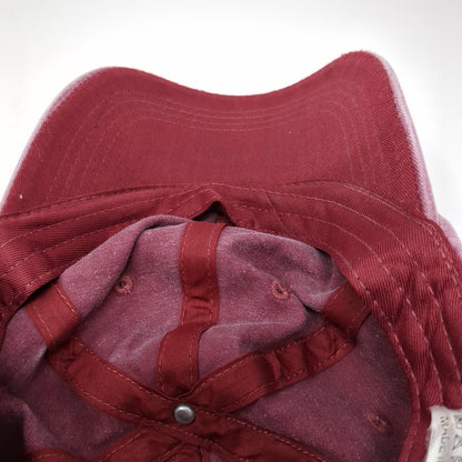 Unbranded Slideback Hat Red One Size Adjustable 6 Panel Vented Holes Blank