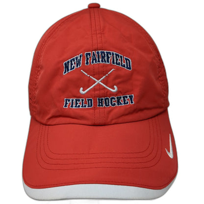Nike Baseball Cap Red One Size New Fairfield Field Hockey Mesh Perforated Hat
