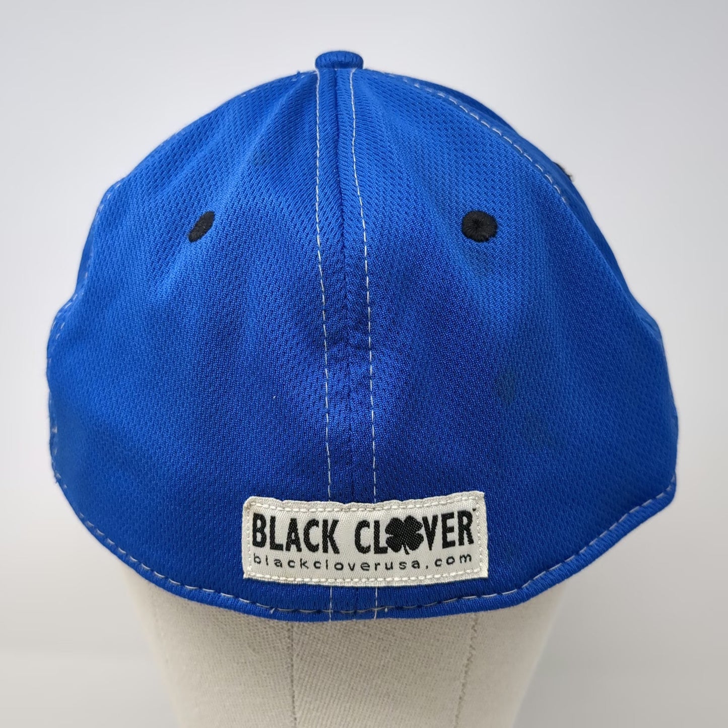 Black Clover Baseball Cap Blue XL A-Flex Stretch Fit Live Lucky Four Leaf Hat