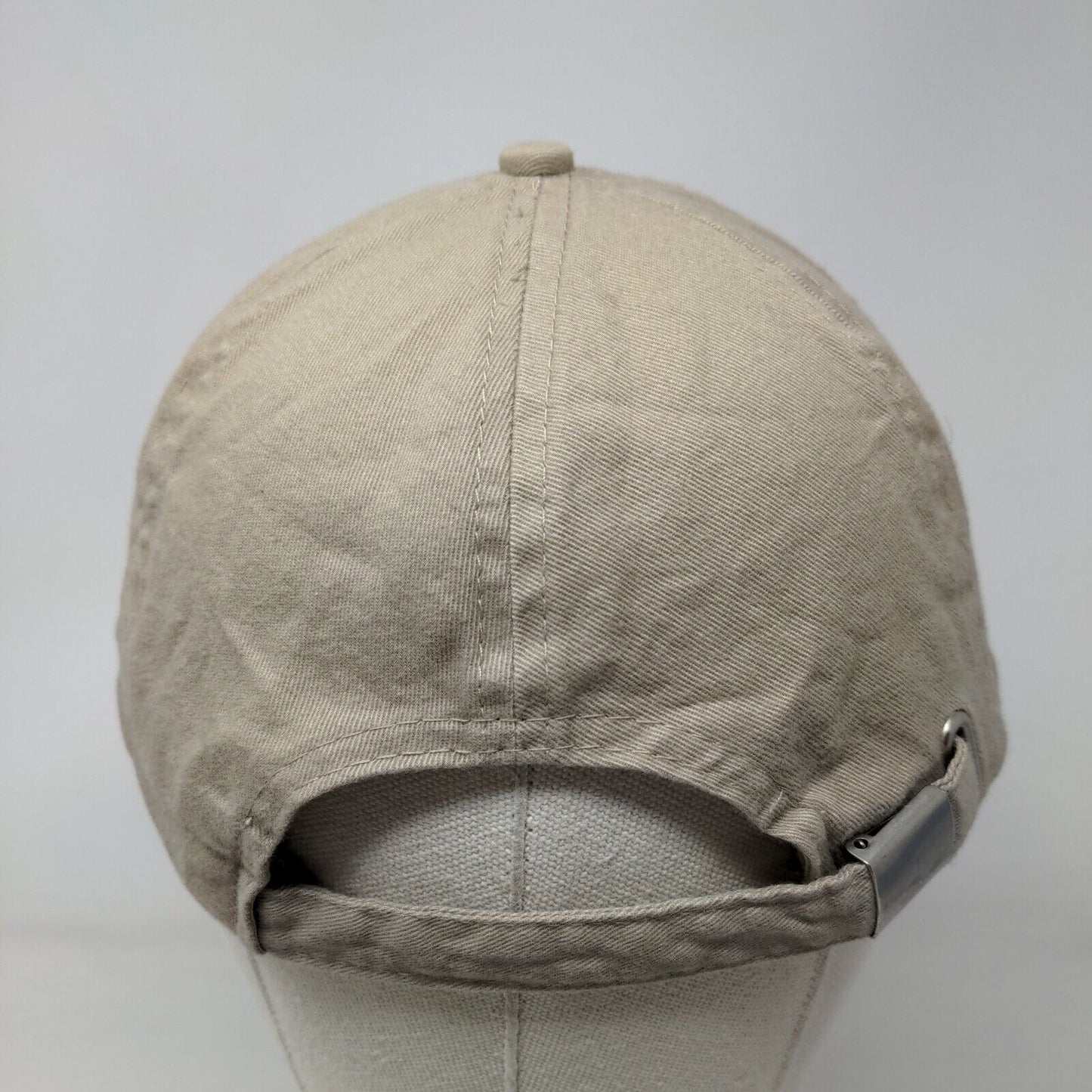 Exp. Slideback Hat Tan OSFA Adjustable Embroidered North End 6 Panel Cotton