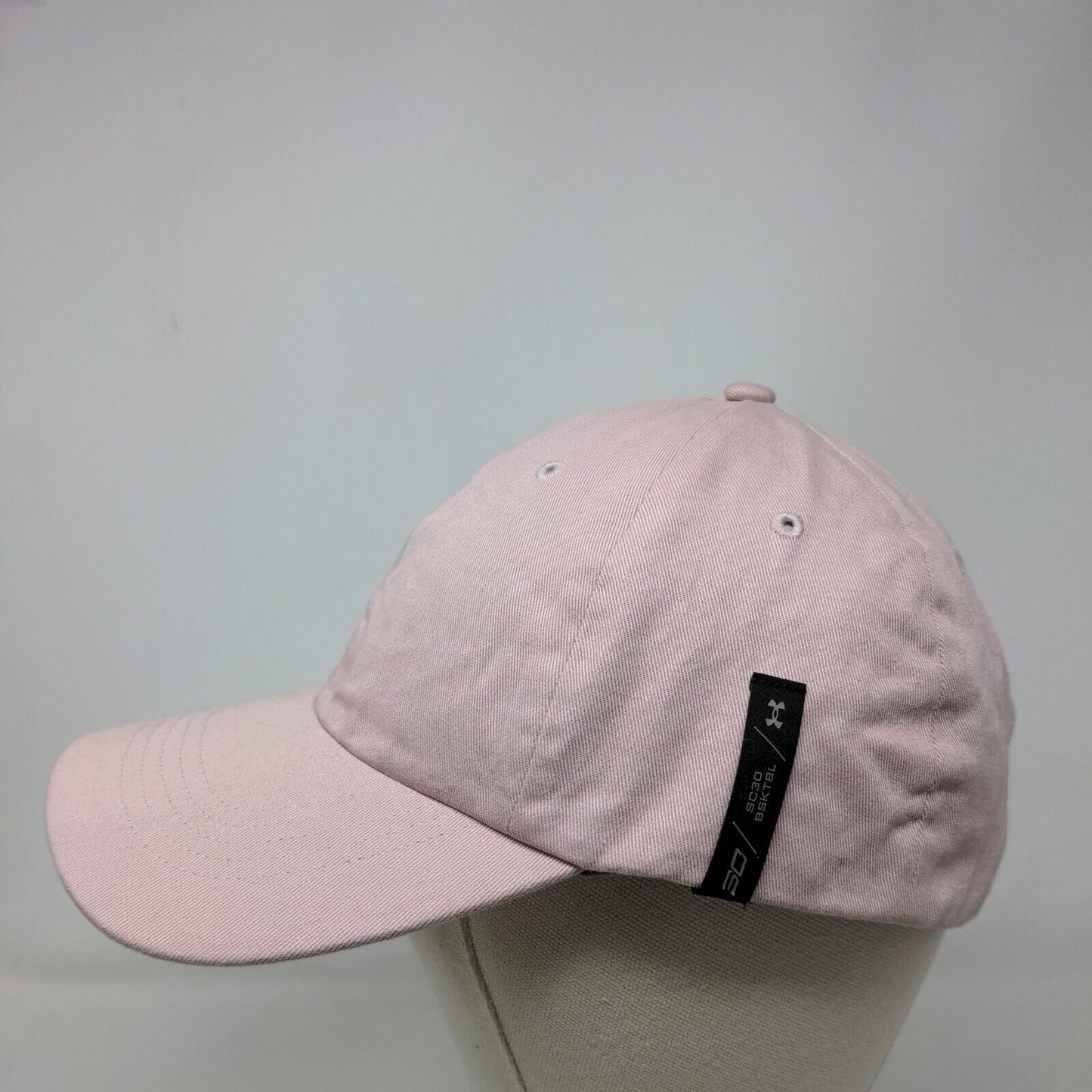 Under Armour SC30 BSKTBL Slideback Hat Pink OSFA Free Fit Adjustable Blank