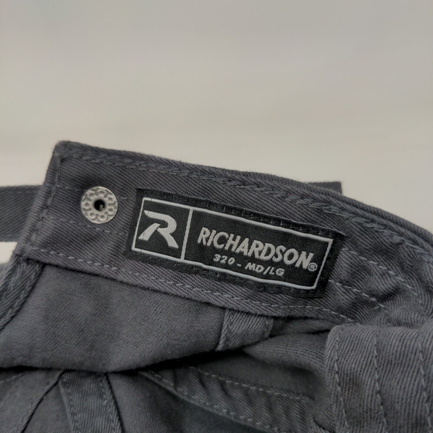 Richardson Slideback Hat Gray M/L Solid Embroidered Checkout.com Crypto
