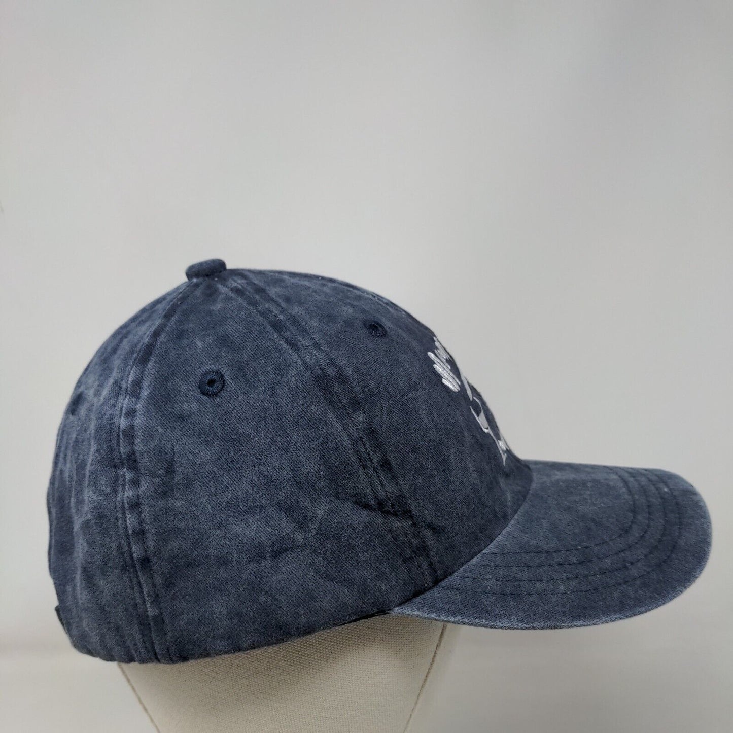 Mom Life Wine Coffee Slideback Hat Blue One Size Adjustable Embroidered