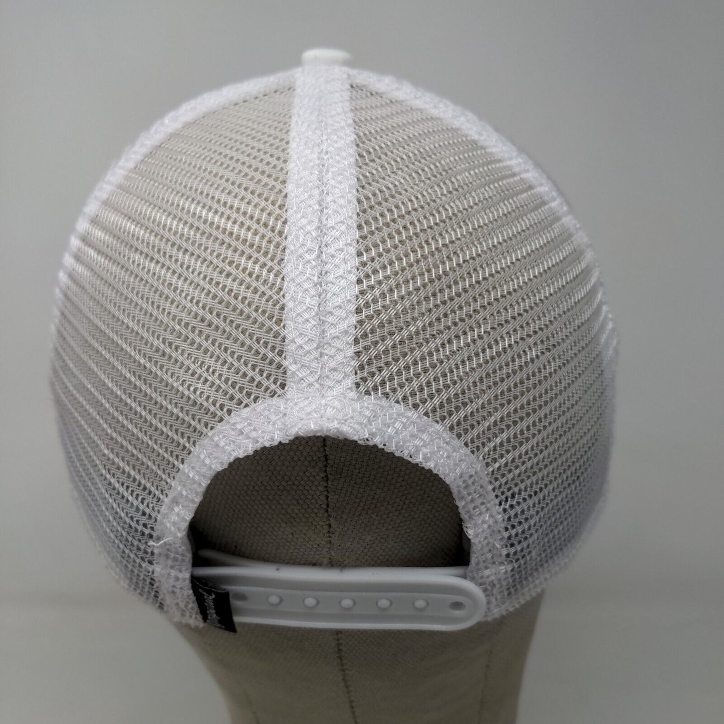 Imperial Men's Snapback Mesh Back Hat White OSFA Embroidered SB Christian Logo