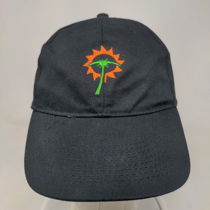 Palm Tree Ruud Slideback Hat Black One Size Embroidered Adjustable 6 Panel
