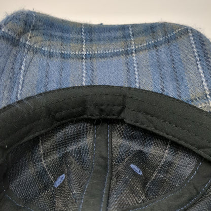 Target Plaid Baseball Cap Blue One Size Slideback Hat Checkered Pattern Fabric