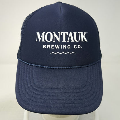 Otto Trucker Hat Blue One Size Montauk Brewing Co Mesh Rope Snapback Beer NY
