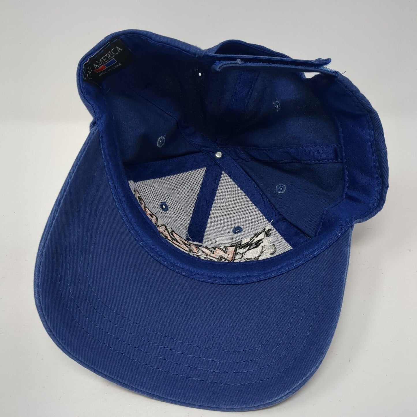 Wizard Racing Strapback Baseball Cap Blue OS Adjustable Embroidered Cap America