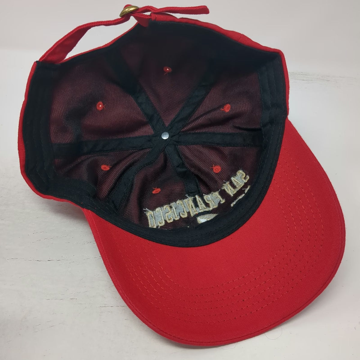 San Francisco Football EST 1946 Hat Baseball Cap Red One Size Gold Embroidery
