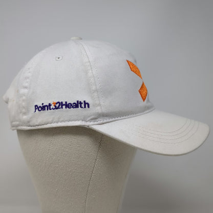 Outdoor Cap 5 Panel White One Size Snapback Hat Orange Logo Point32Health Corp
