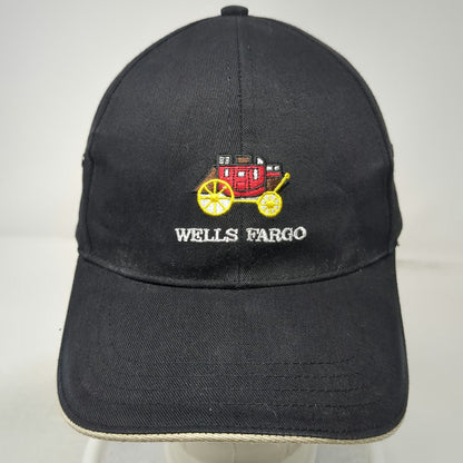 Baseball Cap Black One Size Wells Fargo Stagecoach Hat Beige Piping Eyelets