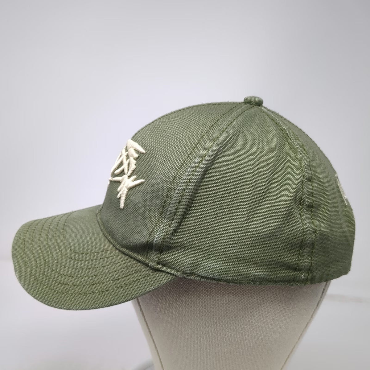 G.Loomis Baseball Cap Green One Size Fear No Fish Skeletal Logo Strapback Hat