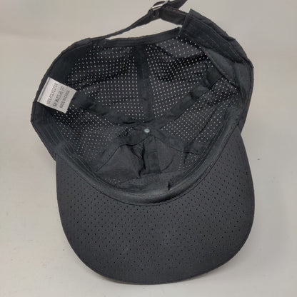 Unbranded Slideback Hat Black One Size Adjustable Laser Cut 6 Panel Blank