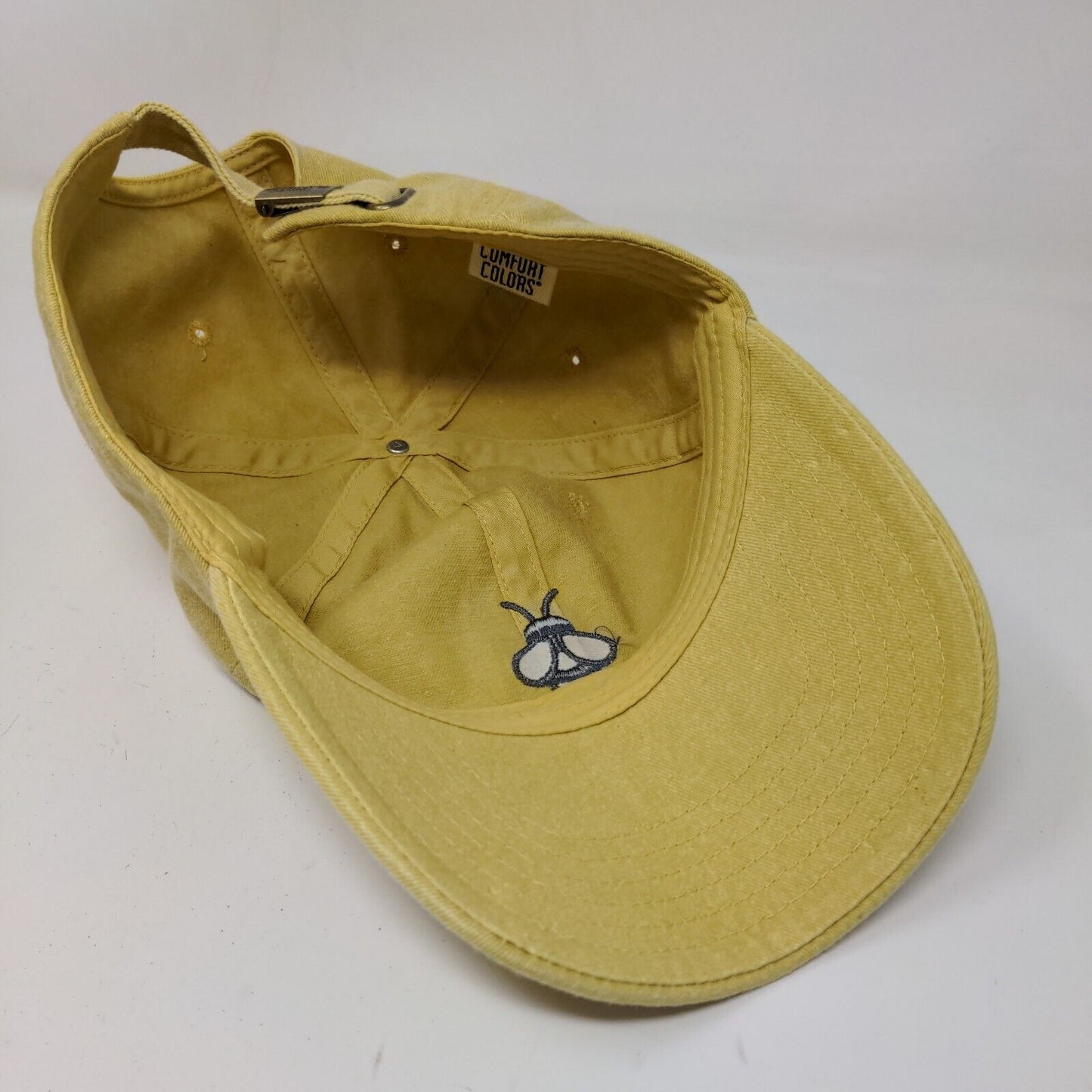 Comfort Colors Men's Slideback Hat Yellow Embroidered Bee Logo