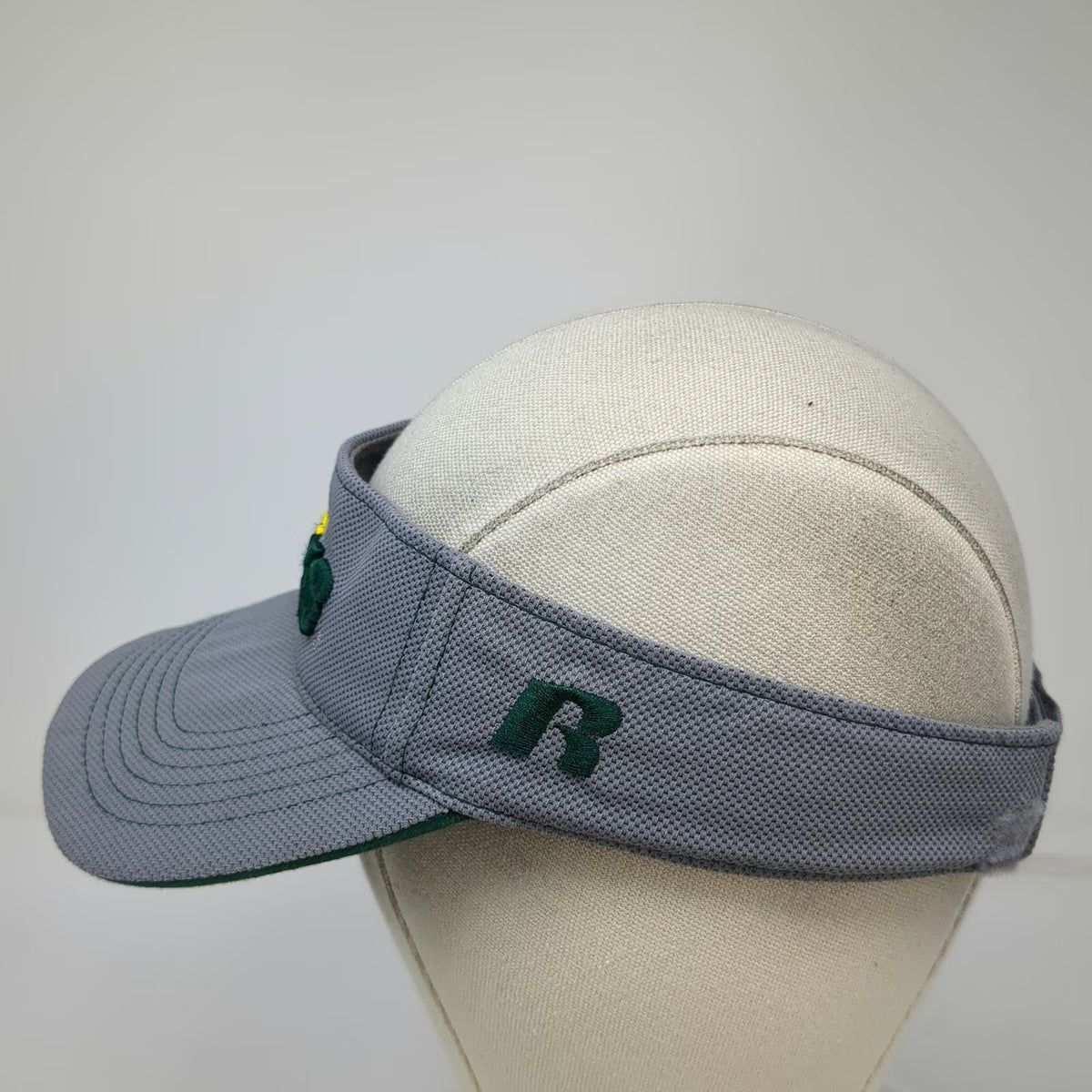 Oregon Ducks Russell NCAA Visor Gray Yellow Green One Size Mesh Adjustable Hat