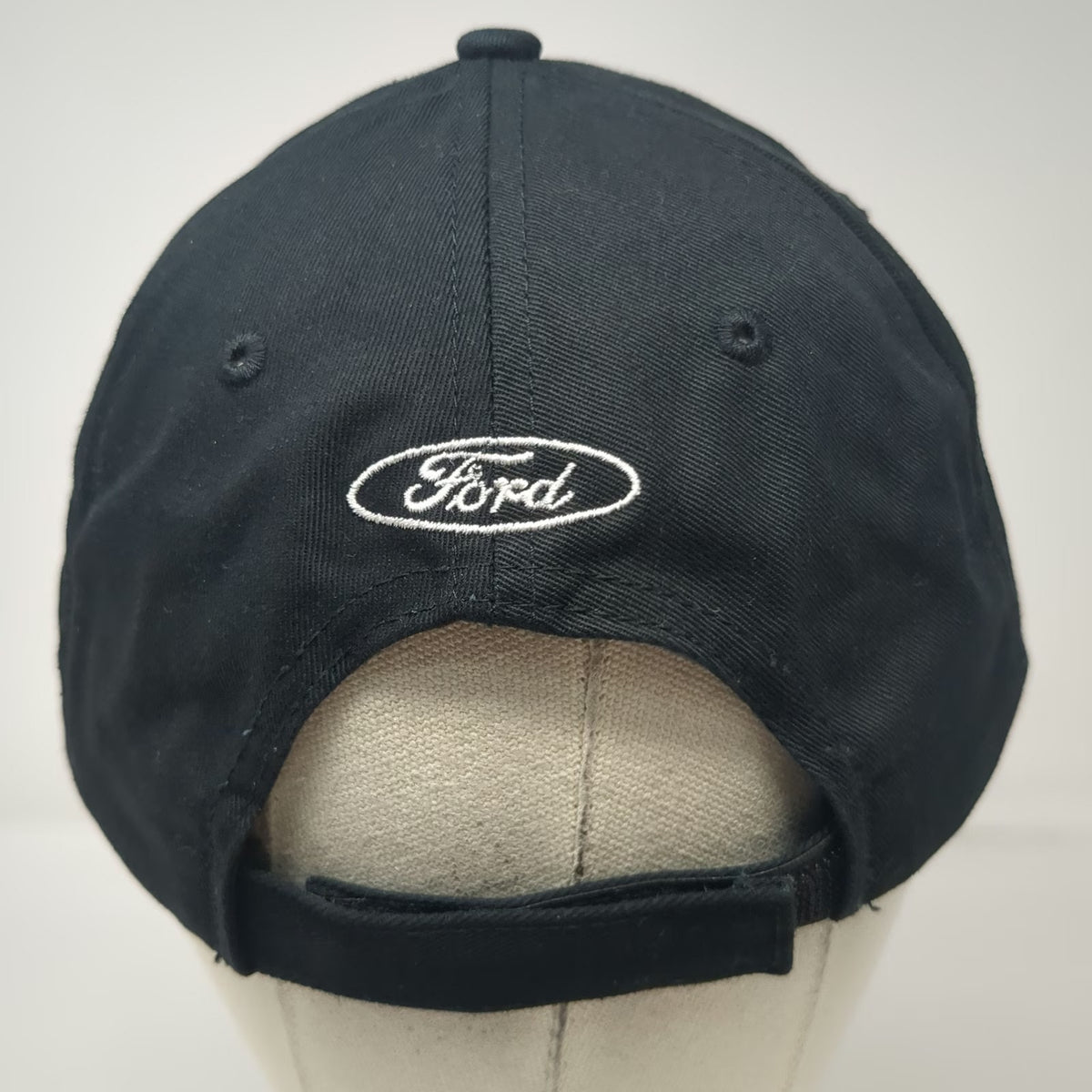 Ford Baseball Cap Black One Size GT Stripe Graphic Cotton Logo Strapback Hat