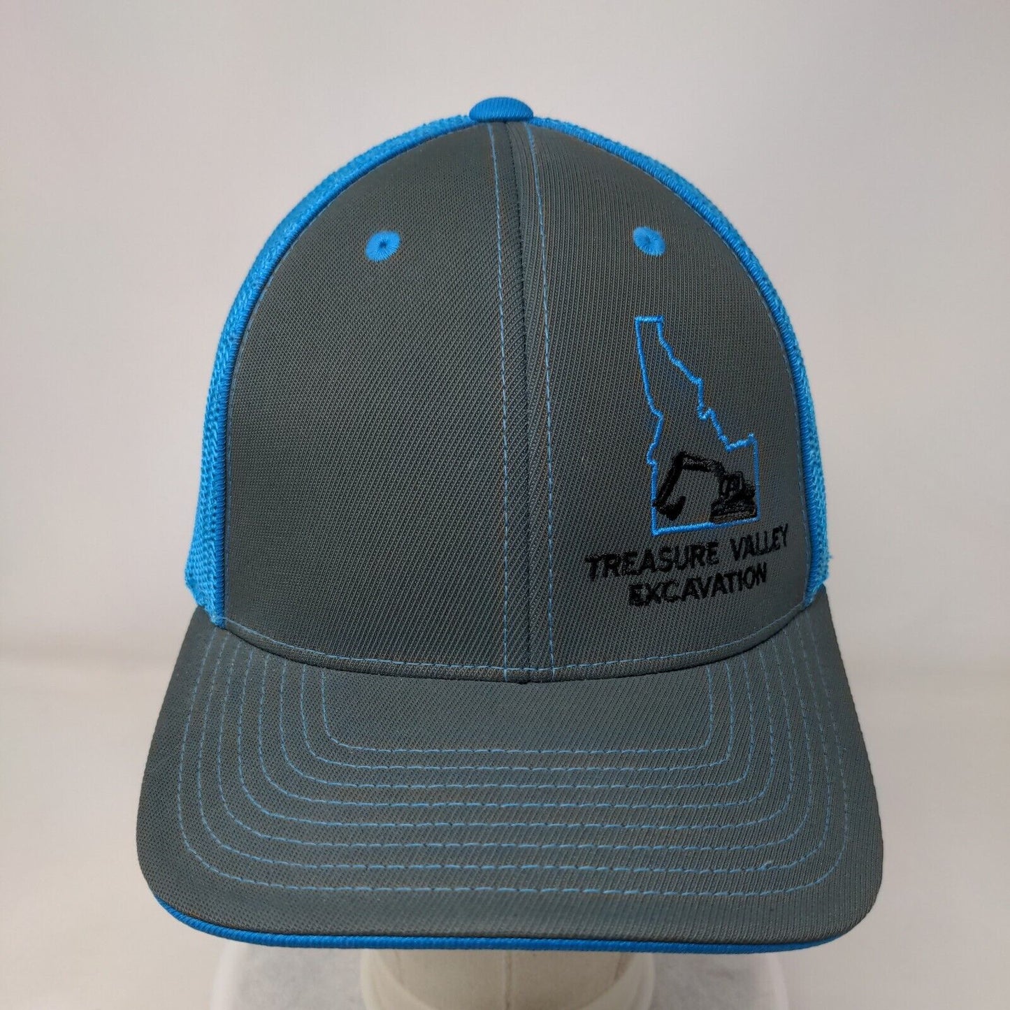 Treasure Valley Excavation Fitted Trucker Hat Multicolor L/XL Mesh Back