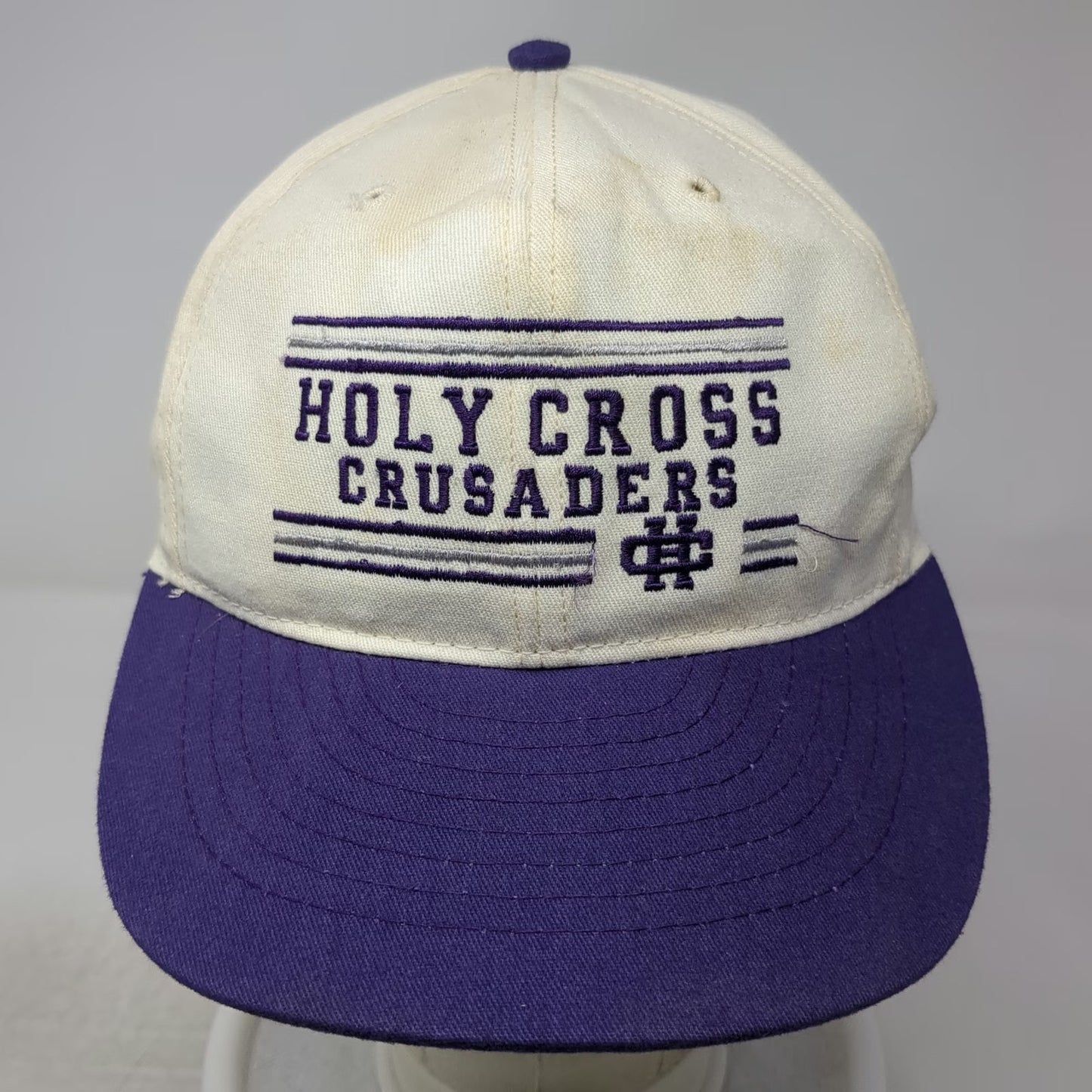 University Square Holy Cross Crusaders Snapback Hat White One Size USA Green